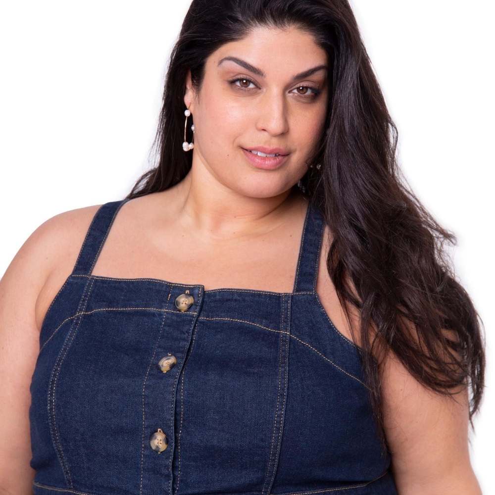 Women's Dark Blue Denim Pencil Dress